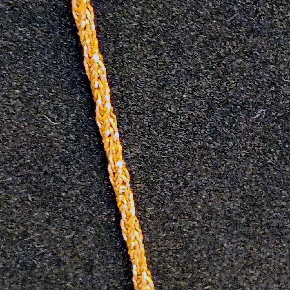 10k Gold Rope Chain 9 Inches - Picture 3 of 5